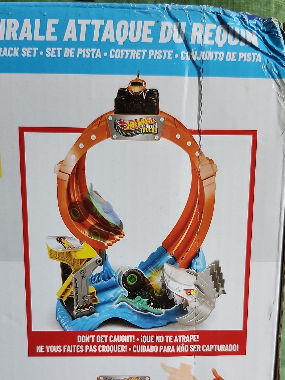 Hit Wheels Spiral Shark Smash Playset - Teal Mega-Wrex Monster Truck - Picture 3 of 7